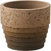 D&M Deco Bloempot Zwart-Bruin D 34 cm H 33.5 cm Opening 30,5 cm