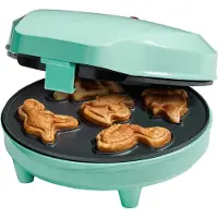 Bestron Wafelijzer - AWMD5M - 700W - Mini cakes - Dino vorm - Mint - 5 jaar garantie