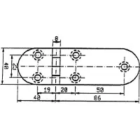 Talamex Hinge 116x40 Mm Grijs 90º