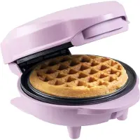 Bestron Wafelijzer - AMW500L - 550W - Mini wafel - Anti aanbaklaag - Mat licht Paars - 5 jaar garantie