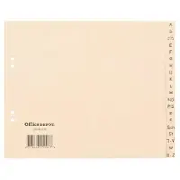 Viking Standard A - Z Alfabetische tabbladen 100% Gerecycled A4 Vaalgeel 20 tabs 100 g/m² Papier 4 Gaten