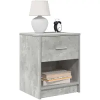 vidaXL Nachtkastjes 2 st met lade 40x34x50 cm betongrijs
