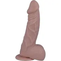 Intense Mr. - dildo - dildo vibrator - dildo vrouwen - dildo mannen - dildo anaal - dildo xxl - beige - flexibel - 21,8cm Ø 4,3cm / sex / erotiek toys