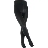 Falke Comfort Wool dik eenkleurig wol panty kinderen zwart - maat 134-146