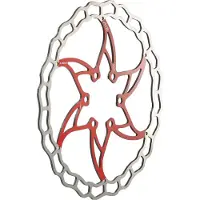 Ashima ARO 09 Schijfrem Rood || Maat: 180 mm