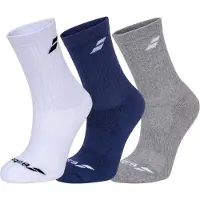 Babolat Tennissok Unisex 3 Pairs Pack White Estate Blue Grey-Schoenmaat 43 - 46