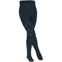 Falke Multidot dun gedessineerd katoen panty kinderen blauw - maat 134-146