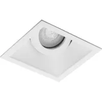 BES LED Spot Armatuur GU10 - Pragmi Zano Pro - GU10 Inbouwspot - Vierkant - Wit - Aluminium - Kantelbaar - 93mm