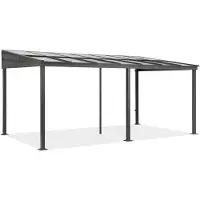 Garden Point Aluminium terrasoverkapping 3 x 5 m Tarragona antraciet