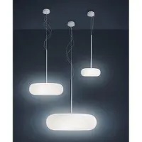 Artemide Design hanglamp Itka, dimbaar, wit / opaal, Woon-/ Eetkamer, Glas, Modern, hanglamp