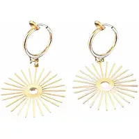 Charme Bijoux Klem oorbellen -Goudkleurig-Zon-Metaal- geen gaatje-