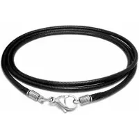 Charme Bijoux Basic 1-Zwart Koordketting- 50 cm- 2 mm-