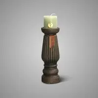 Brynxz - Kandelaar - Candleholder - Luxury Relief - Majestic Brown - D.10 H.28