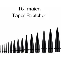 Charme Bijoux 15 maten Taper stretcher 1.6 mm- 22 mm -