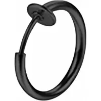 Charme Bijoux Fake lipring zwart geen gaatje 14 mm -
