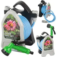VERK 24554 Tuinslang met haspel 10 m blauw