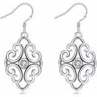 Charme Bijoux Oorbellen-Sofie-Zilver-Zirkonia steentje- 2.5 cm -