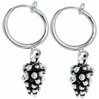 Charme Bijoux Klem oorbellen- dennen appel- zilverkleur-geen gaatje-