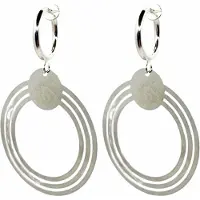 Charme Bijoux Klem Oorbellen-Zilverkleur-Metaal-Rond- geen gaatje-