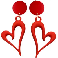 Charme Bijoux Clip oorbellen -rood -hart -Montana- geen gaatje-