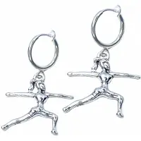 Charme Bijoux Klem oorbellen- Turnen-zilverkleur- dance-geen gaatje-
