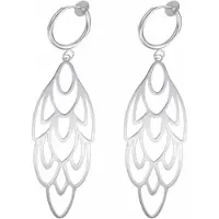 Charme Bijoux Klem oorbellen RVS hanger zilverkleur- geen gaatje-