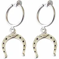 Charme Bijoux Klem oorbellen Hoefijzer zilverkleur- geen gaatje-