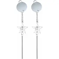 Charme Bijoux Clip oorbellen -Ster -kerst -zilverkleur- geen gaatje-