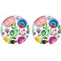 Charme Bijoux Clip Oorbellen-Fleur-Cabochon- 2 cm -bloem- geen gaatje-