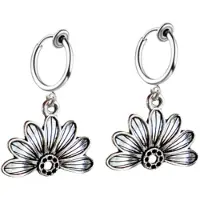 Charme Bijoux Klem oorbellen- Madelief -zilverkleur- geen gaatje-