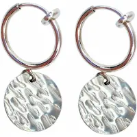 Charme Bijoux Klem oorbellen zilverkleur muntje- geen gaatje-