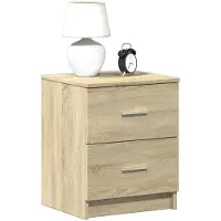 vidaXL Nachtkastje met 2 lades 40x36x50 cm sonoma eikenkleurig