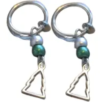 Charme Bijoux Klem oorbellen-Kerst-zilverkleur-Kerstboom- geen gaatje-