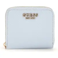 GUESS Portemonnee Laurel SLG Small Zip Around Wallet Powder Blue Lichtblauw