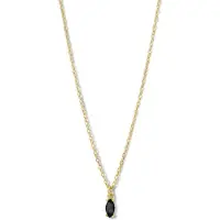 New Bling 9NB-0692 zilveren ketting - goudkleurig - zirconia - 45CM - trendy en stijlvol