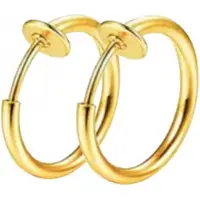 Charme Bijoux Klem Oorring-Goudkleurig-10 mm-Kinderen- geen gaatje-