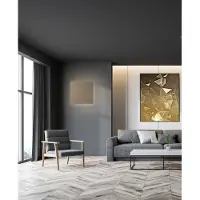ESCALE Wandlamp BLADE Q, dimbaar, zwart, Woon-/ Eetkamer, Aluminium, Modern, wandlamp