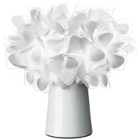 Slamp Tafellampe , Clizia, dimbare, Wit, Woonkamer, Kunststof, Designer