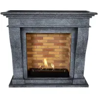 Xaralyn Bio-ethanol haard - Kreta BST-SBU - zwart natuursteen - 3 KW verwarming - haardombouw inclusief inbouwhaard - schouw