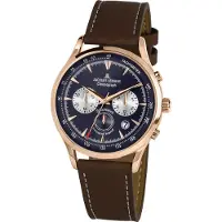 Jacques Lemans Chronograaf Retro Classic Quartz horloge, armbandhorloge, herenhorloge, datum, leren band