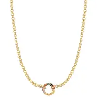 Ania Haie AH N048-07G Pop Charms Dames Ketting - Collier - Sieraad - Schakelketting - Zilver - Goudkleurig - 925 Zilver - Jasseron
