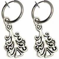 Charme Bijoux Klem oorbellen- Kerstboom- Zilverkleur- geen gaatje-