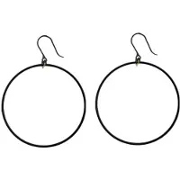 Charme Bijoux Allergievrij -oorringen -zwart 6 cm-