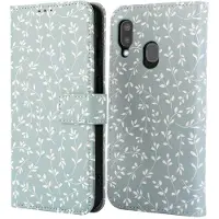 IMoshion Design Bookcase voor de Samsung Galaxy A20e - Smoke Green Flowers