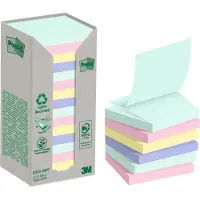 3M Post-it sticky notes gerecycled Z-Notes R330-1RPT, B 76 x D 76 mm, PEFC papier, gekleurd, 16 pads, 100 vellen/pad