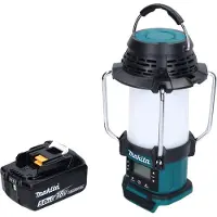 Makita DMR 055 T1 accu-radio 18 V FM met lantaarn 360° zaklamp + 1x accu 5,0 Ah - zonder oplader