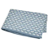 Smallstuff Kuscheldecke - Wolle - 80x100 cm - Elefanten - Blau - - One Size - Decken