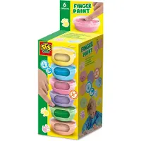 SES Creative vingerverf, pastelkleuren, set van meerdere kleuren, 45 ml