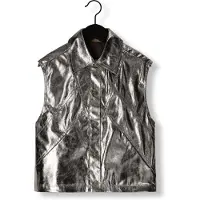 Like Flo Young gilet antraciet Grijs Meisjes Katoen Klassieke kraag Effen - maat 140/152