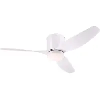 WESTINGHOUSE LED plafondventilator Carla, stil, 117 cm, wit - , Carla, dimbare, Wit, Woonkamer, Kunststof, Modern